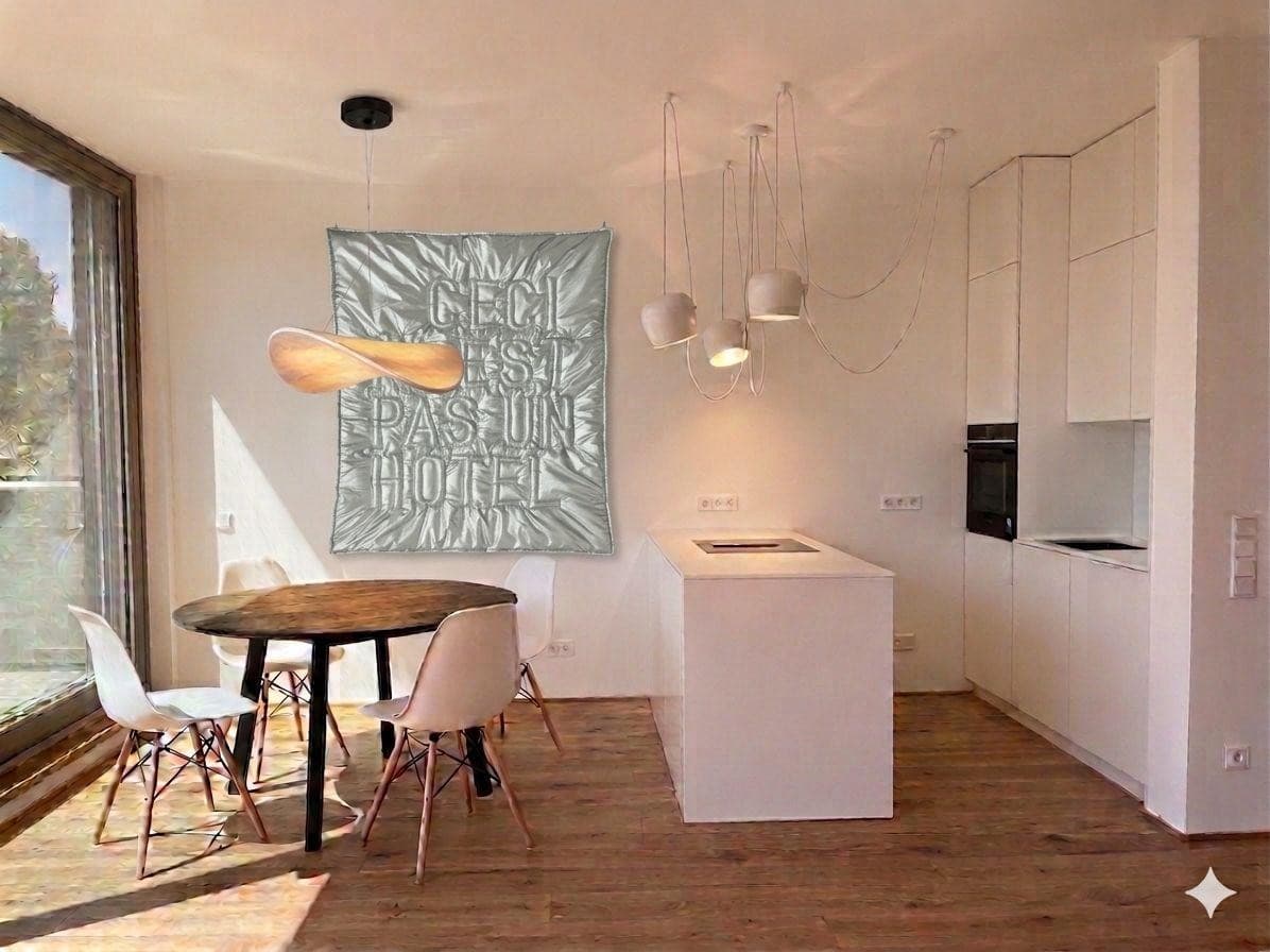 Offener Wohn- und Essbereich, Innenvisualisierung (virtuelles Home Staging)